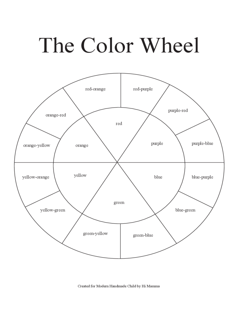 printable color wheel chart