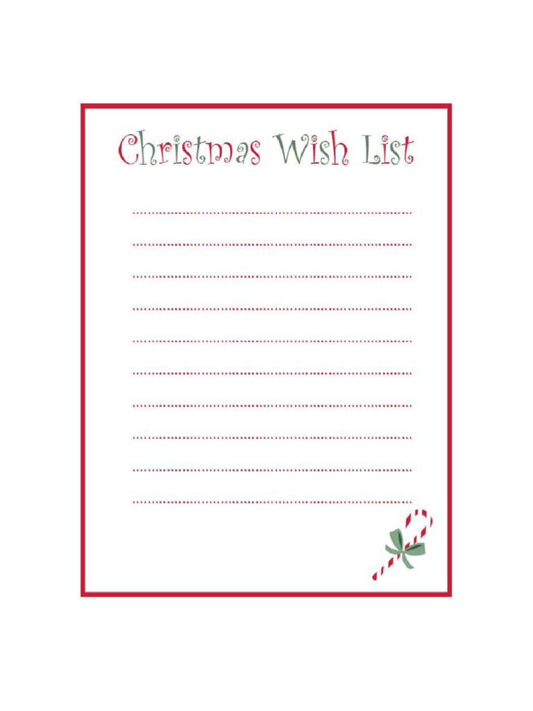 2024 Christmas Wish List Template - Fillable, Printable PDF & Forms  Handypdf