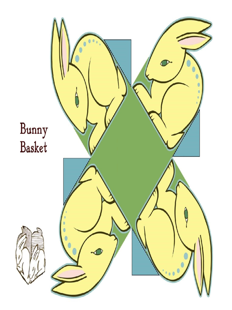 Bunny Basket Yellow Rabbit