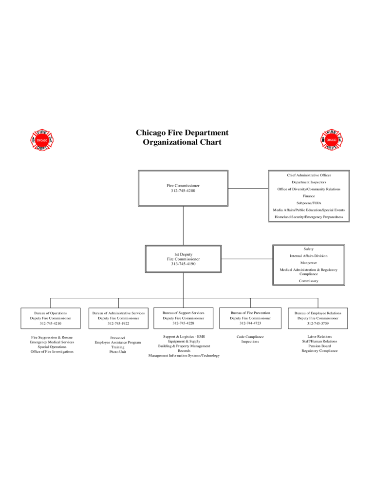 Chicago Fire Department Organizational Chart - Edit, Fill ...