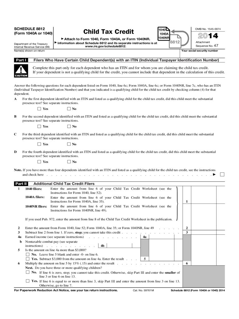 2024 Child Tax Credits Form Fillable Printable PDF Forms Handypdf