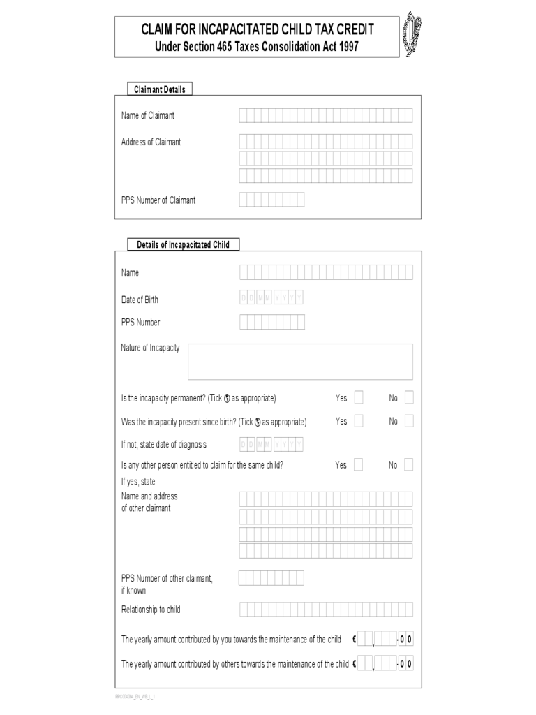 2021 Child Tax Form Fillable Printable PDF Forms Handypdf