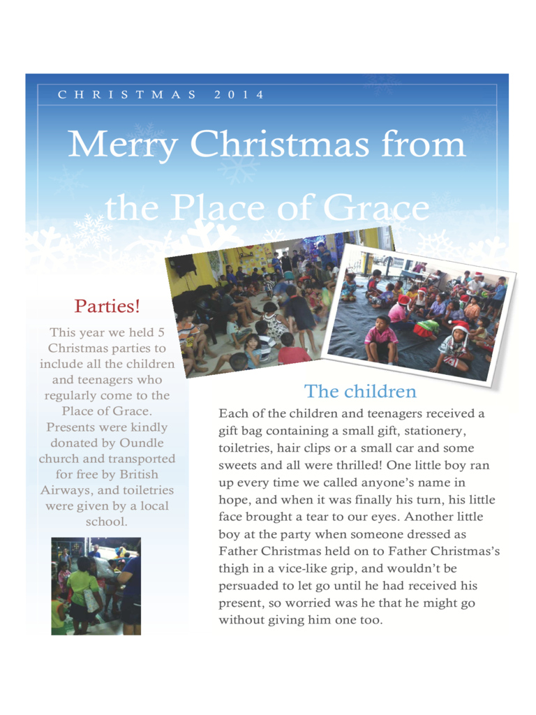 christmas newsletter - St Johns, Woodbridge