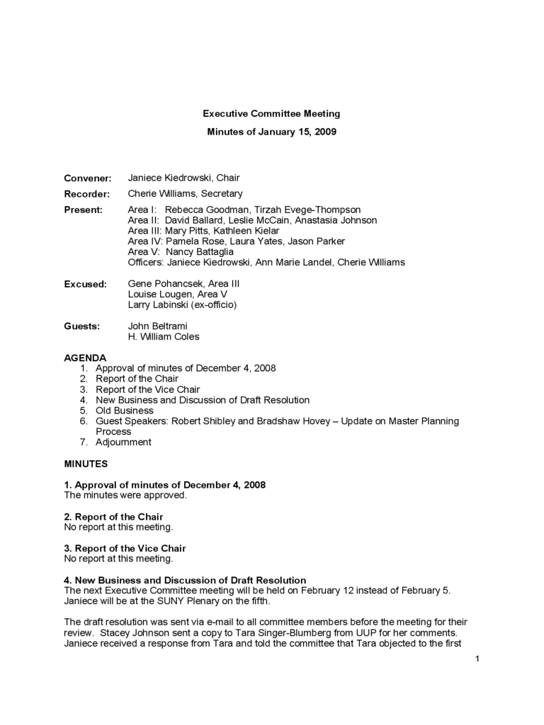 Committee Meeting Minutes Template 20 - Edit, Fill, Sign Online Intended For Committee Meeting Minutes Template