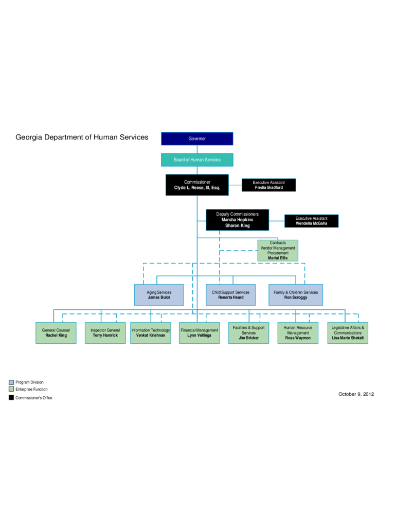 Department of Human Services Organizational Chart - Georgia