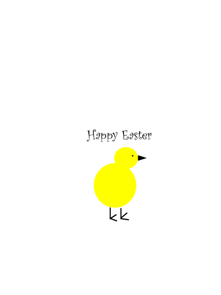 Easter Chick Bag Template