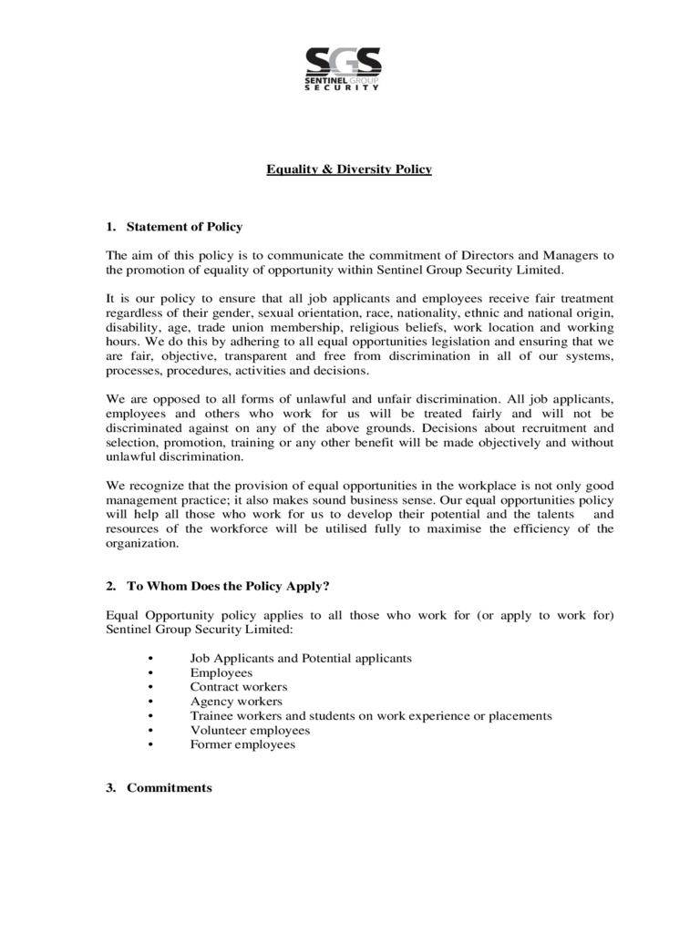 2023-equality-and-diversity-policy-template-fillable-printable-pdf