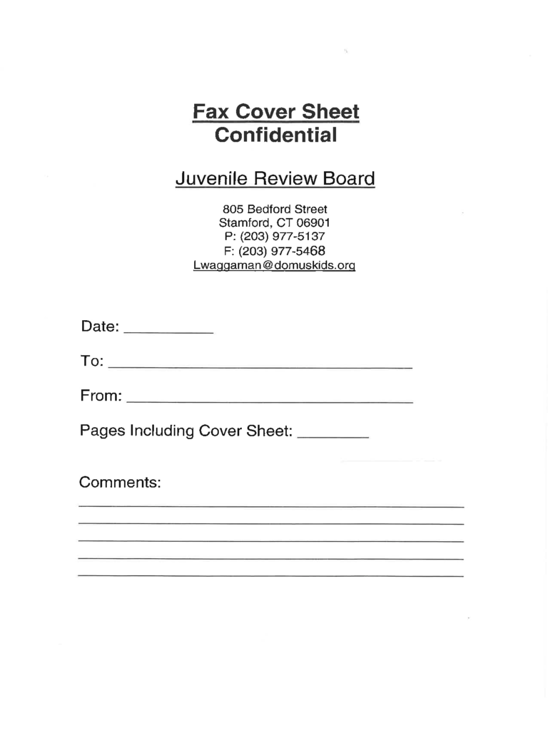 Fax Cover Sheet Confidential