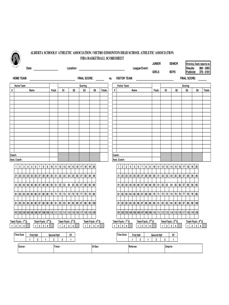 Pdf Free Printable Basketball Score Sheet Template HQ Printable Documents