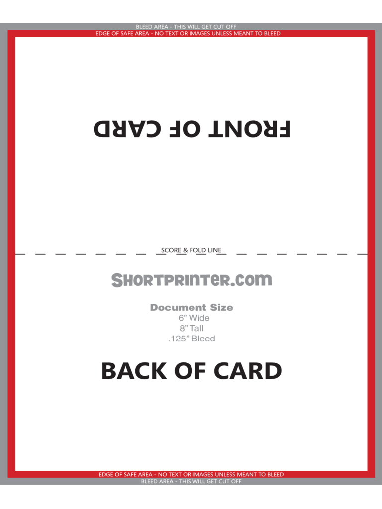 Folded Greeting Card Template