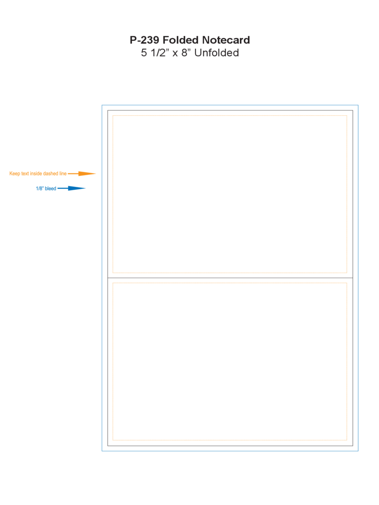 Folded Note Card Template