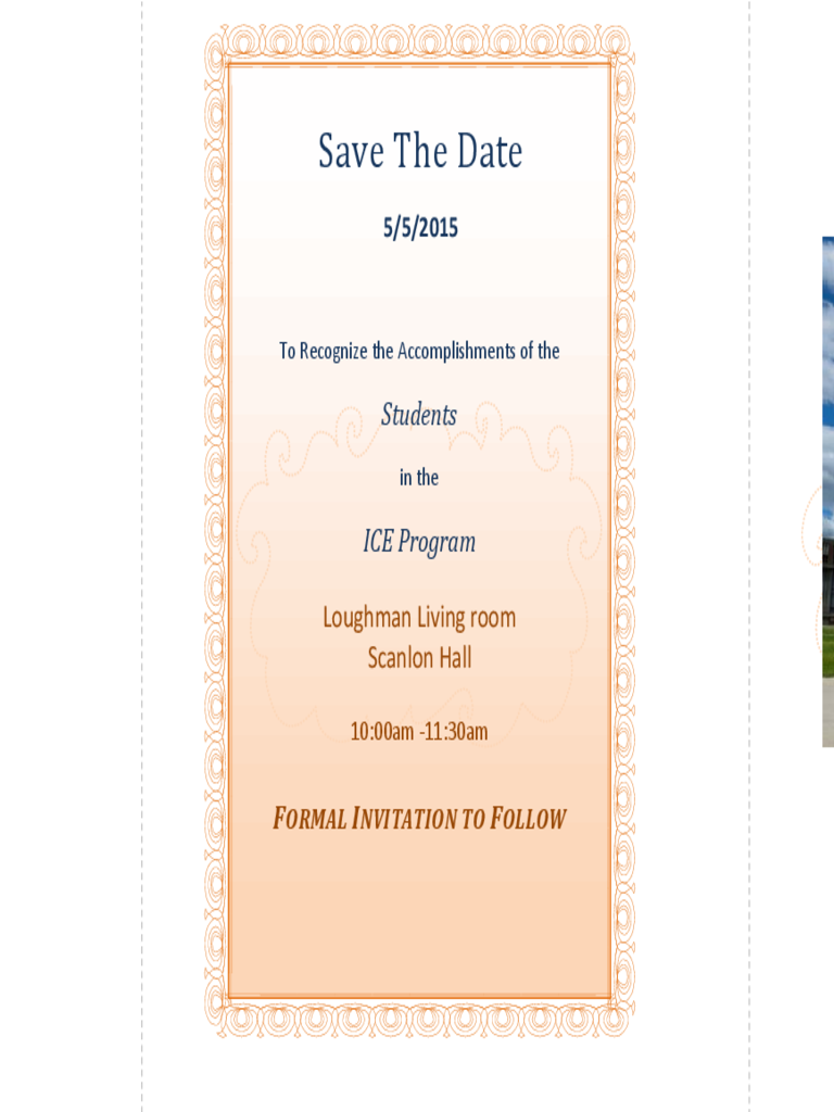 Formal Save The Date Card
