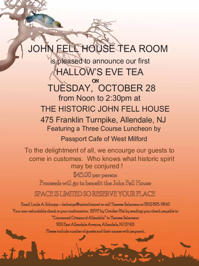 Halloween Tea Room Invitation Template