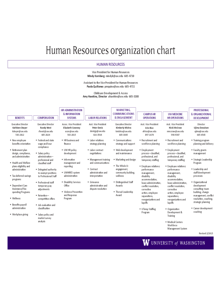 Human Resources Organization Chart Template
