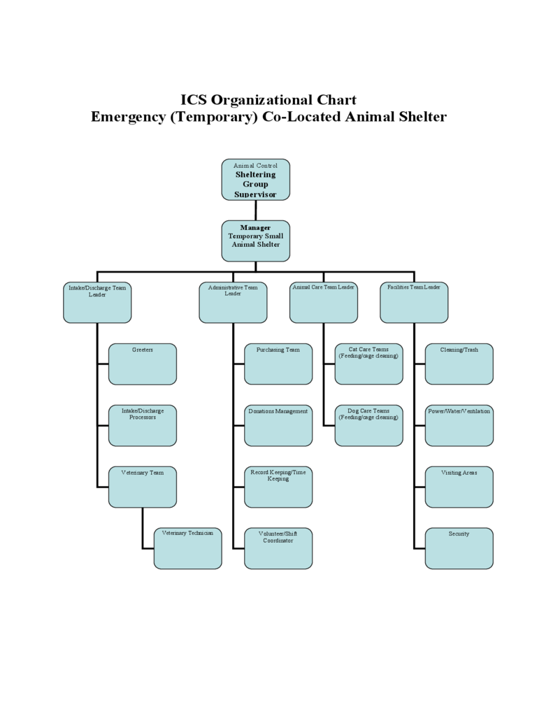 ICS Organizational Chart - Animal Shelter