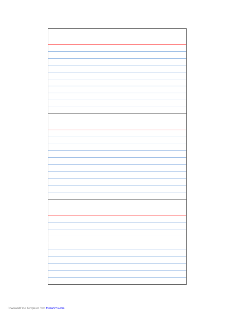 2024 Index Card Template Fillable Printable PDF Forms Handypdf
