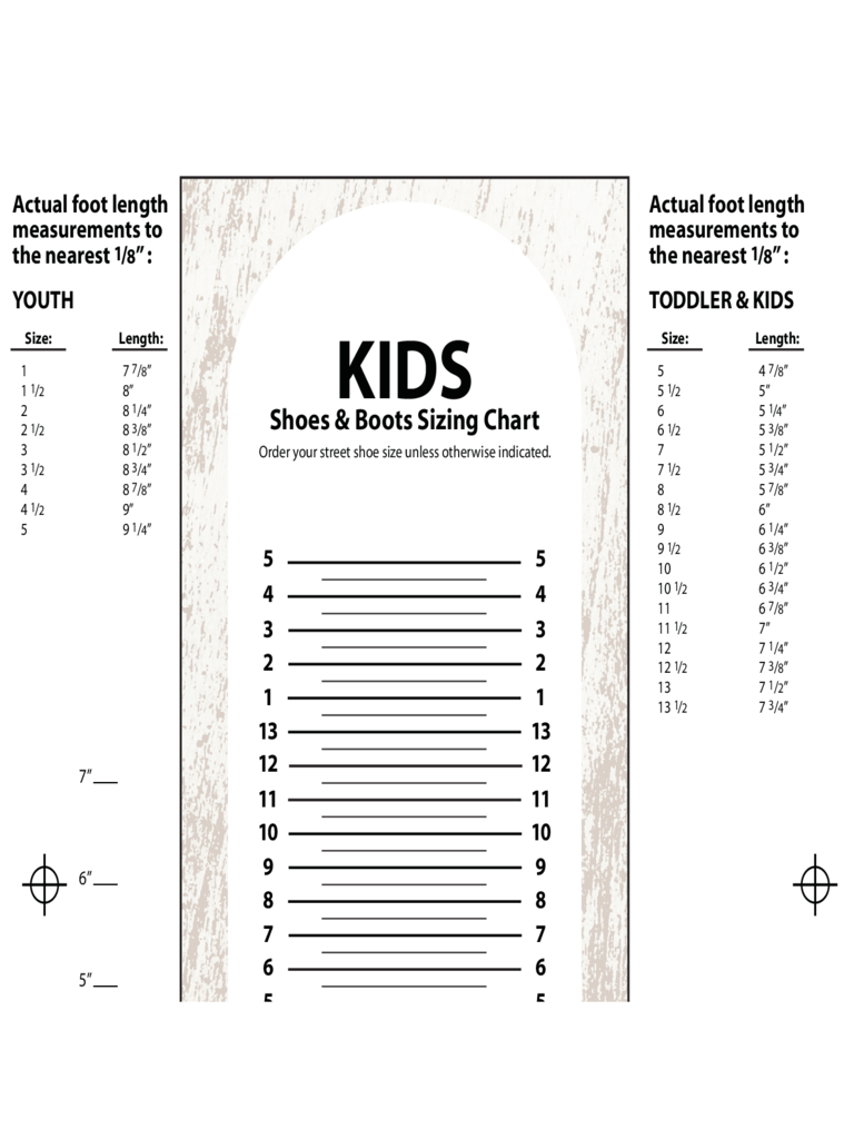 2023 Shoe Size Chart Fillable Printable PDF Forms Handypdf