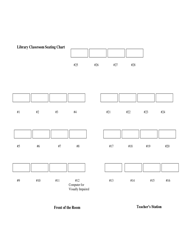 2023 Classroom Seating Chart Template Fillable Printable PDF Forms 