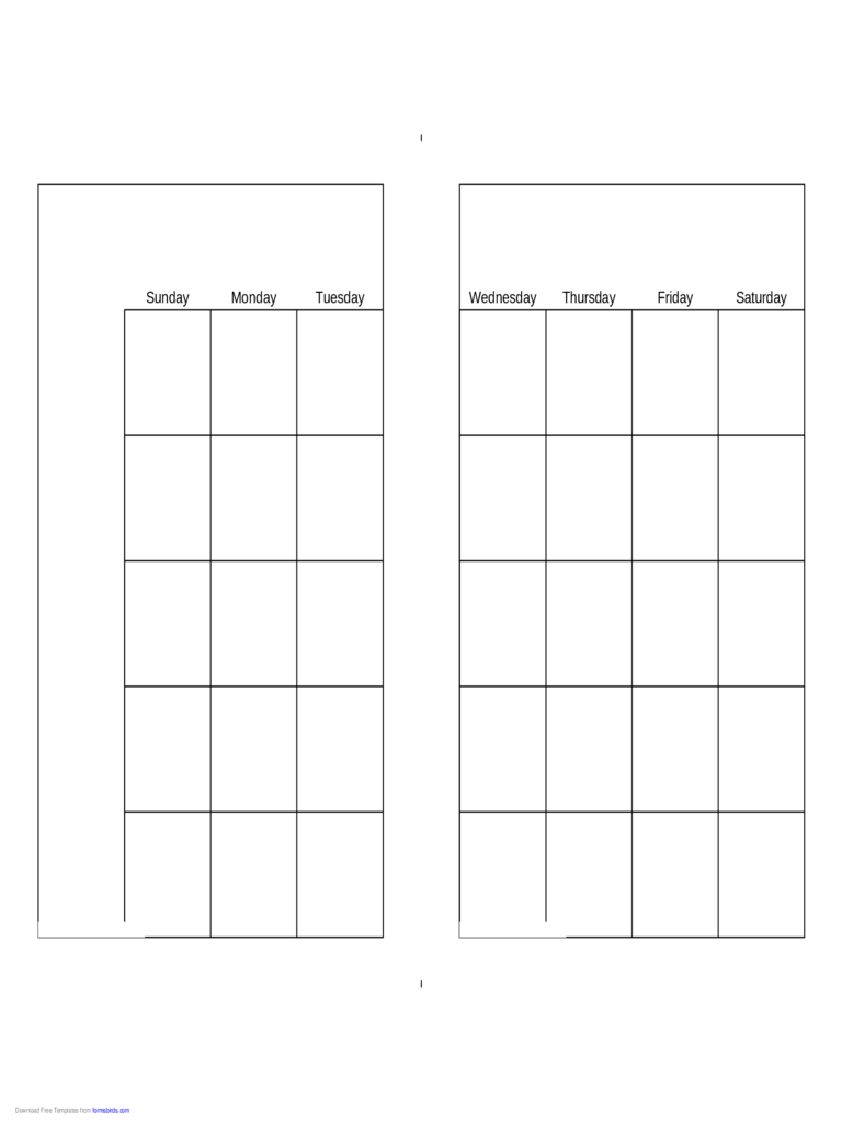 monthly calendar template on 2 pages