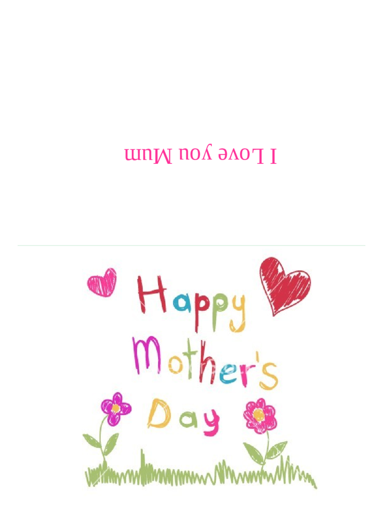 Mother's Day Card Template - Flower and Grass