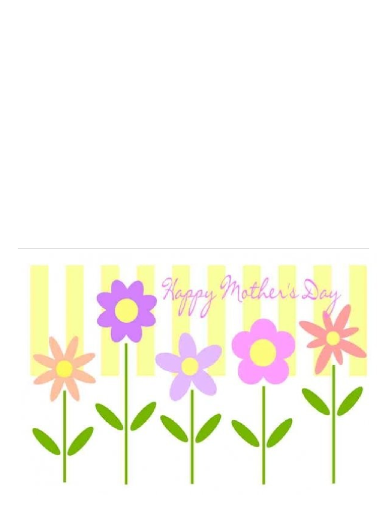 Mother's Day Flower Card Template