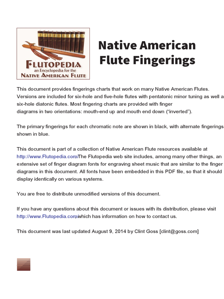 Native American Flute Fingerings