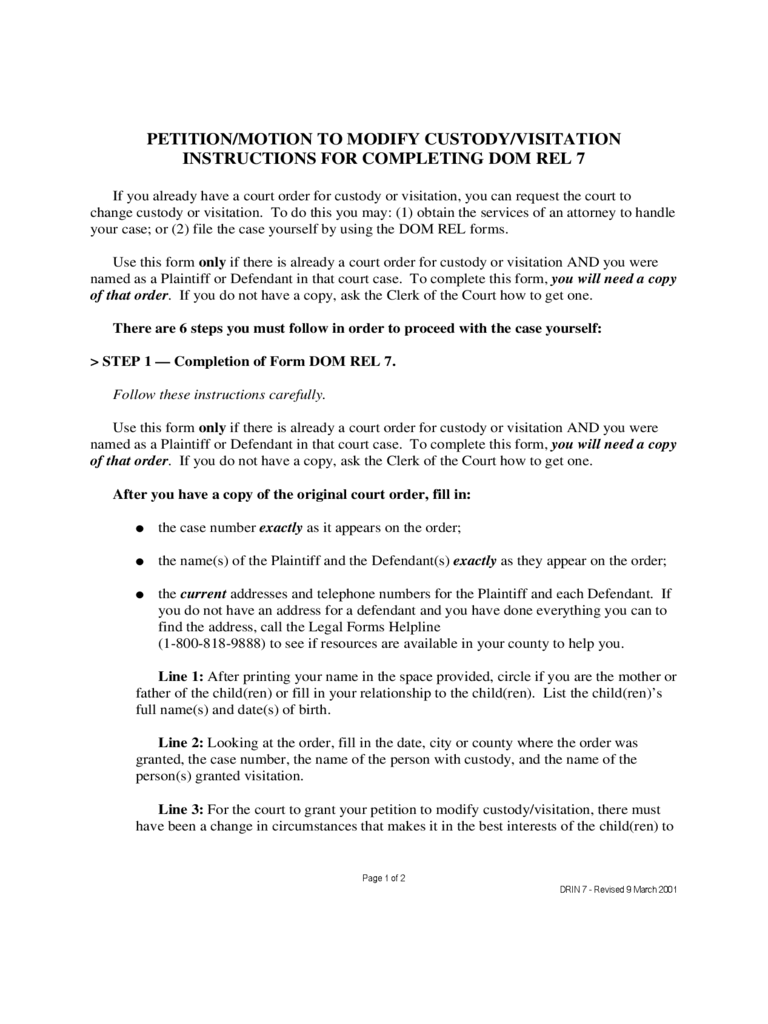 2025 Child Custody Form Fillable Printable PDF Forms Handypdf