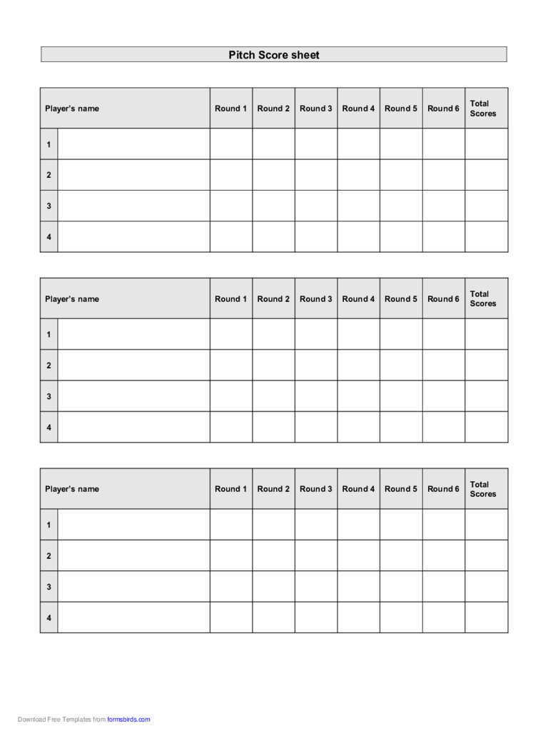 Pitch Score Sheet Template Edit Fill Sign Online Handypdf