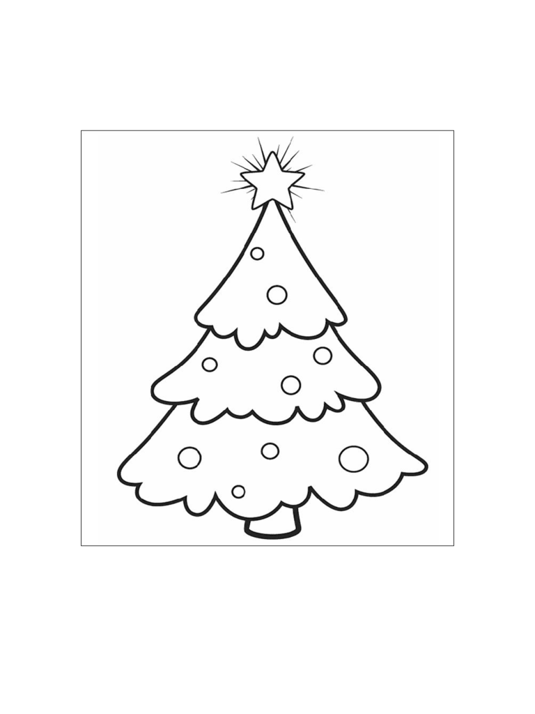 Printable Christmas Tree Coloring Pages