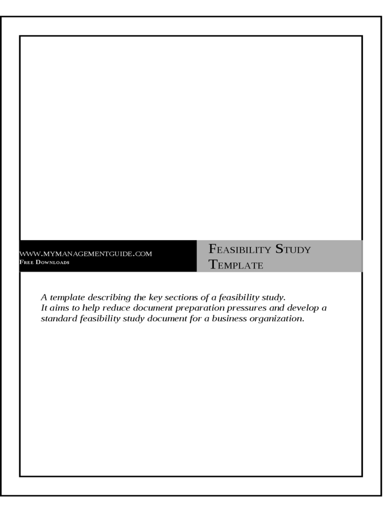 Project Feasibility Study Document Template