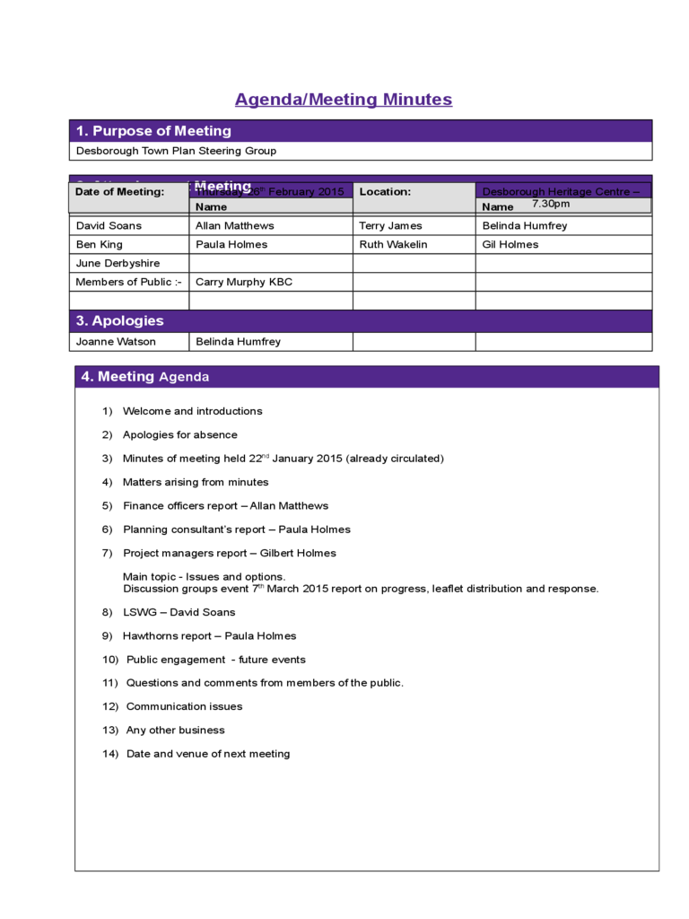 Meeting Report Sample