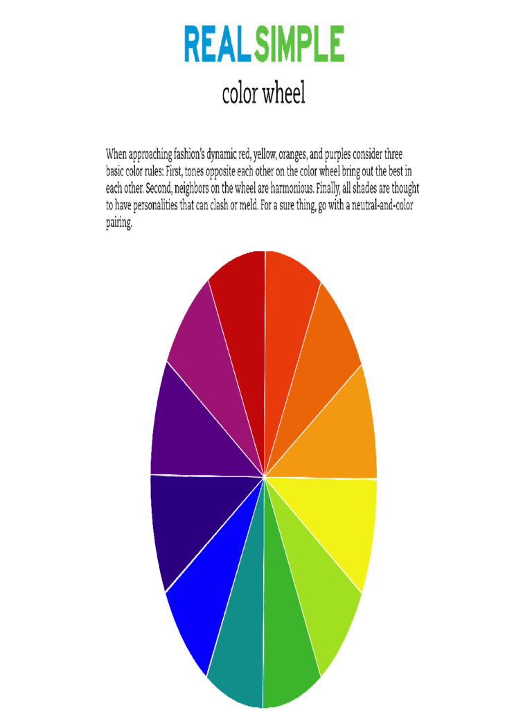 Real Simple Color Wheel