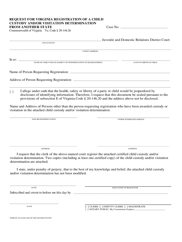 2023 Child Custody Form Fillable Printable PDF Forms Handypdf