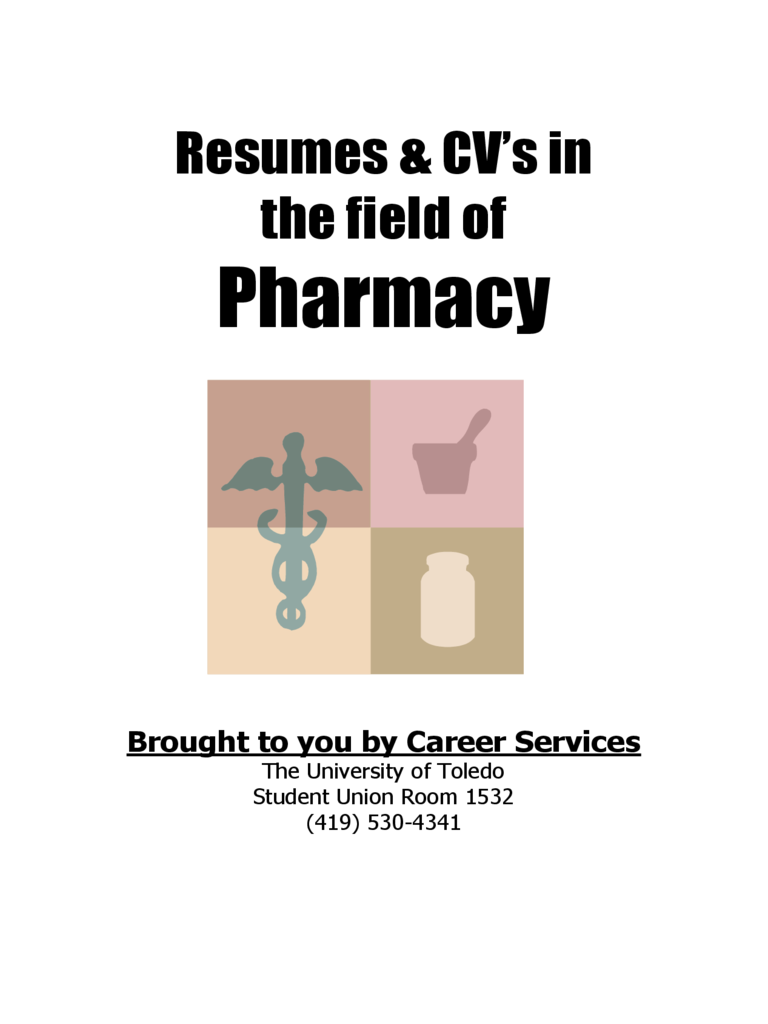 resume in the field of pharmacy