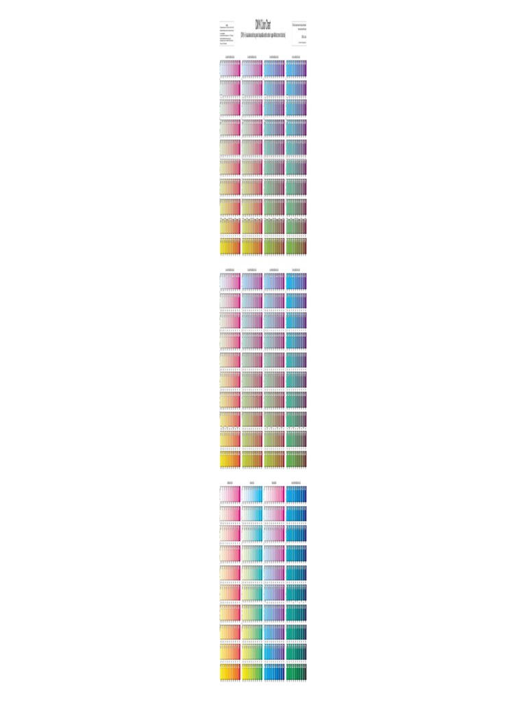 Sample CMYK Color Chart