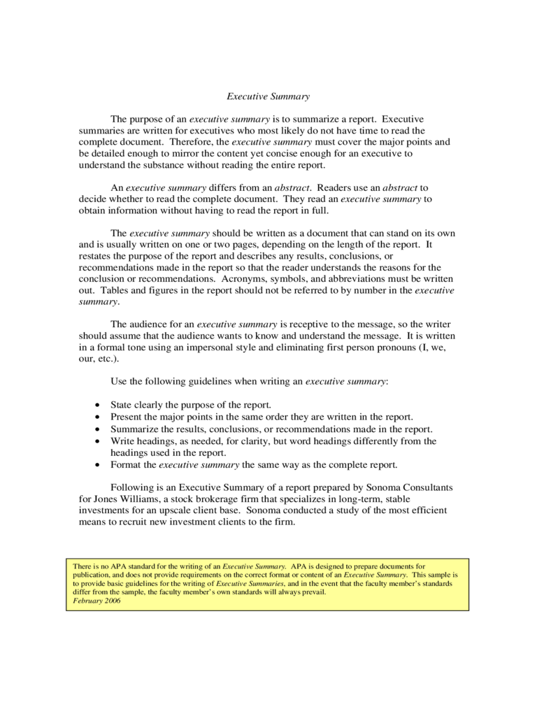 abstract executive summary dissertation