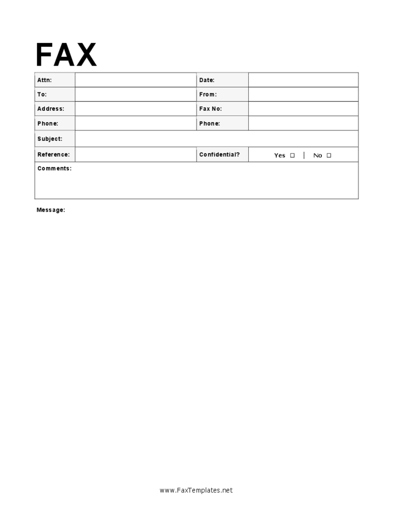 Sample Modern Fax Cover Sheet