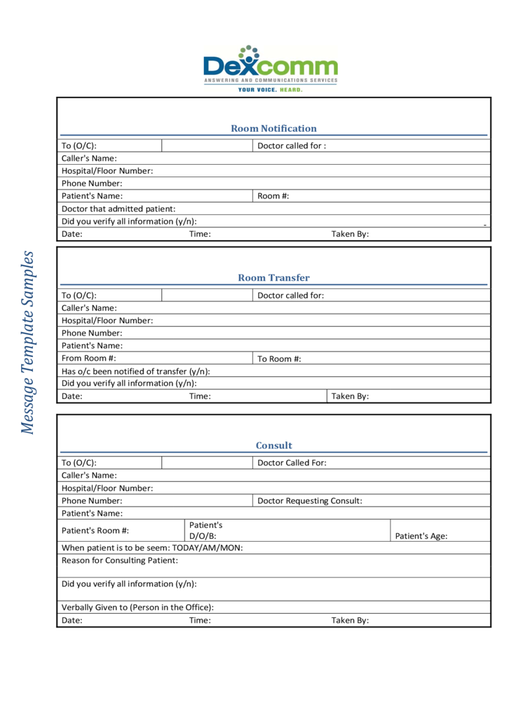 2023 Phone Message Template Fillable Printable PDF Forms Handypdf
