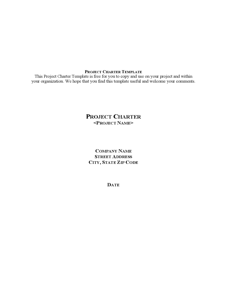 Sample Project Charter