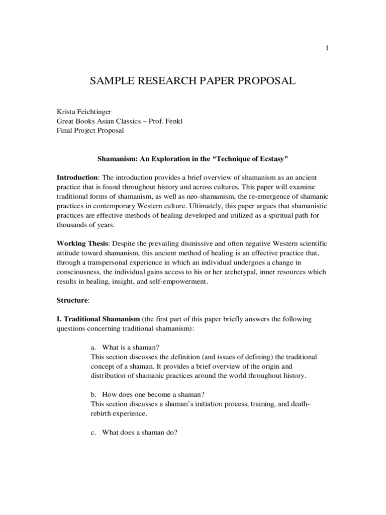 term paper proposal sample