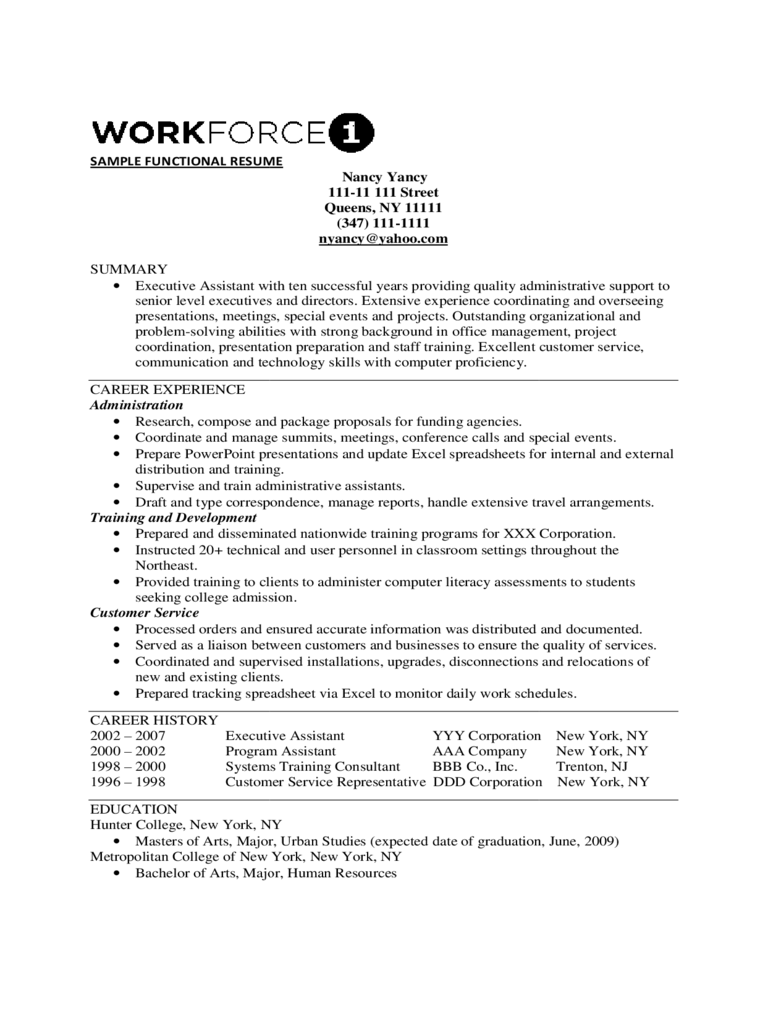 free resume template for download functional format