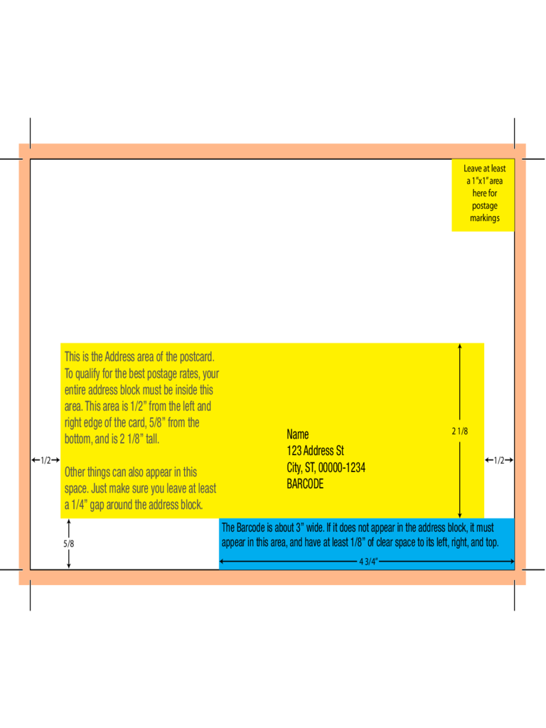 2023 Postcard Back Template Fillable, Printable PDF & Forms Handypdf