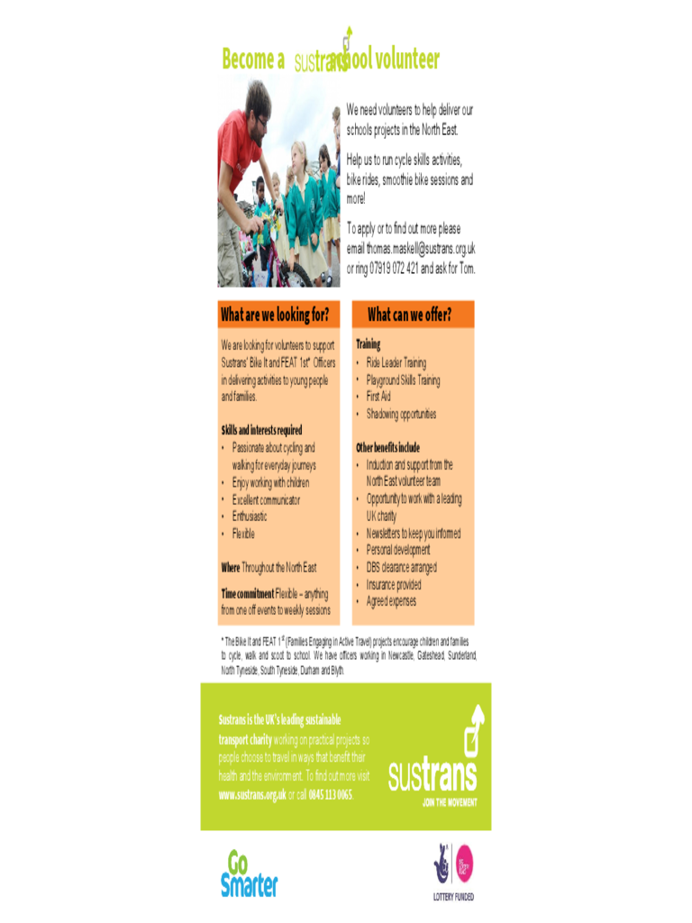 Sustrans events poster
