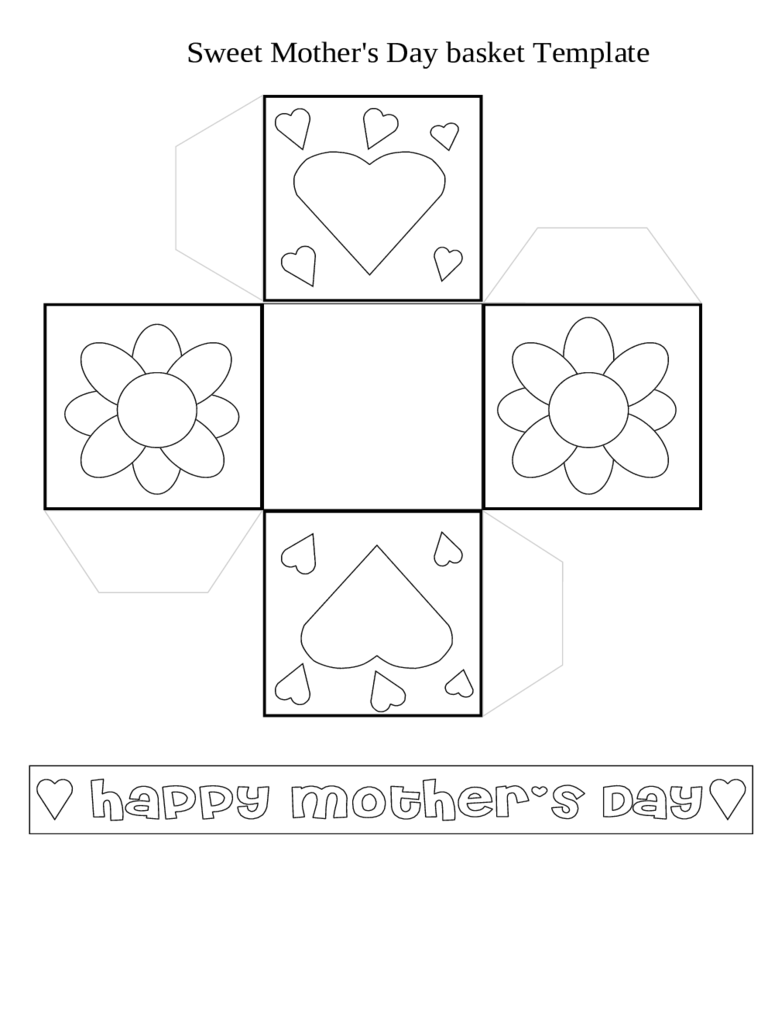 Sweet Mother's Day Basket Templates