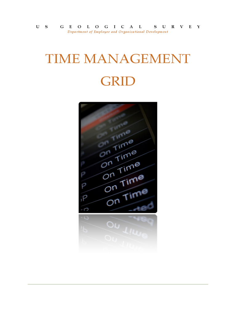 Time Management Grid Template