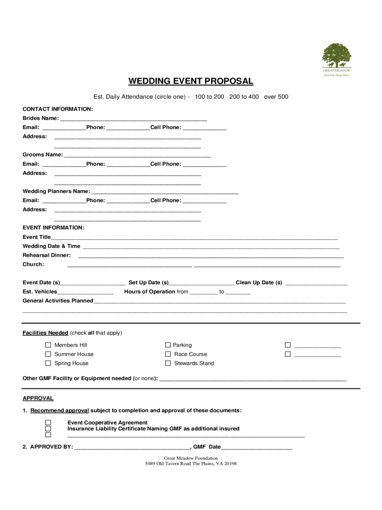 2024 Event Proposal Template Fillable Printable PDF Forms Handypdf