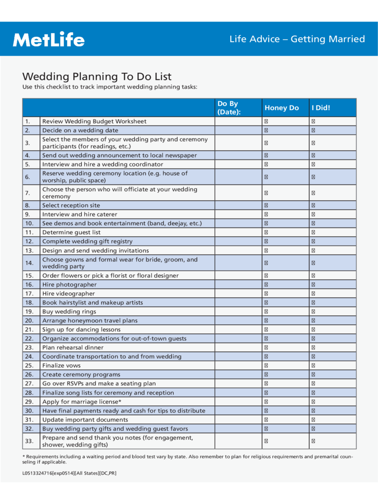 Wedding Planning To Do List Edit Fill Sign Online Handypdf