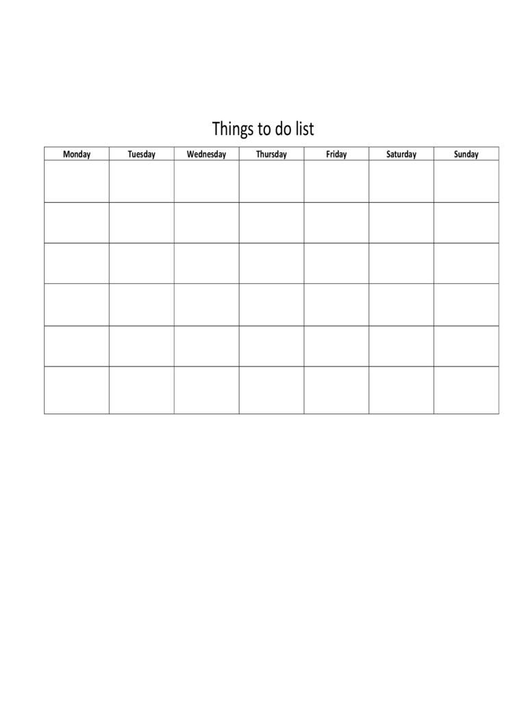 2023 To Do List Template Fillable Printable PDF Forms Handypdf