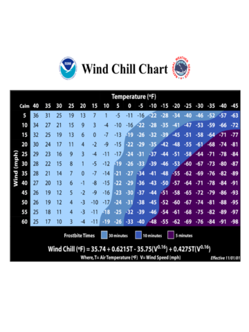 2024 Wind Chill Chart - Fillable, Printable PDF & Forms | Handypdf