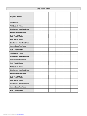 2022 More Score Sheets - Fillable, Printable PDF & Forms | Handypdf